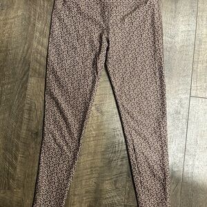 Guess Brown Logo Patterned Leggings